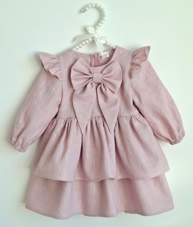 Lininė suknelė ARIANA rožinė