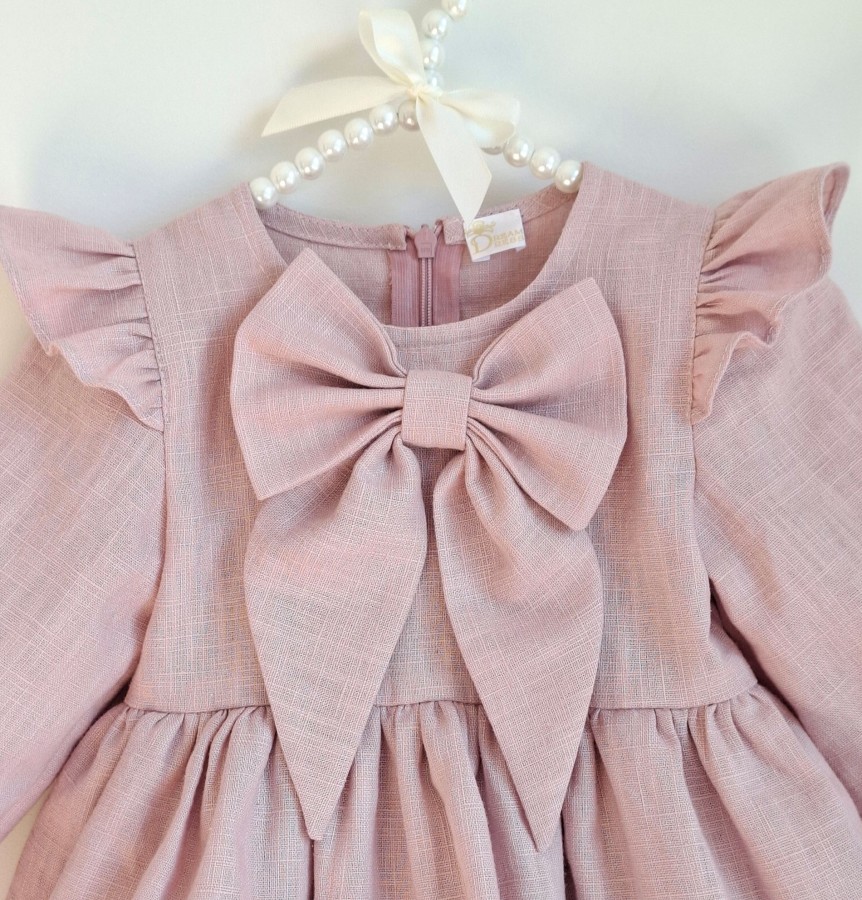 Lininė suknelė ARIANA rožinė