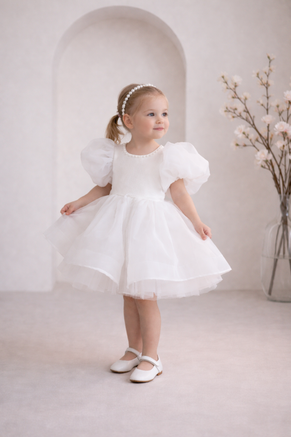 Organzos suknelė PAULA su kaspinu