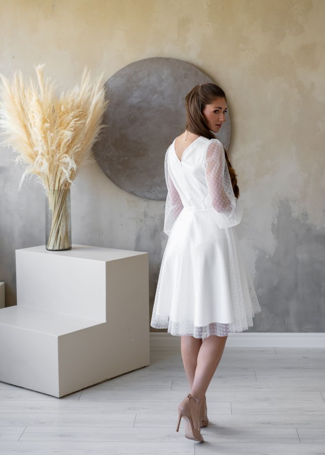 Proginė suknelė ATENĖ pieno balta