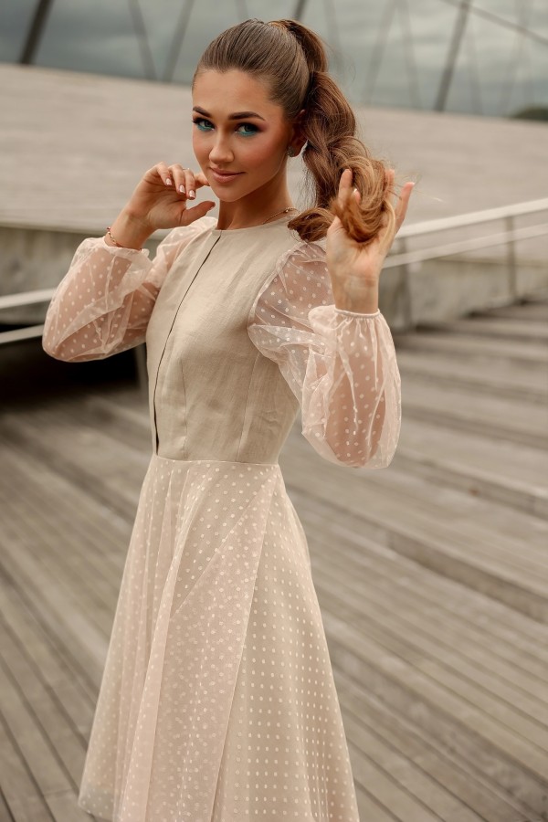 Proginė suknelė MILANA kūno spalvos siuvama