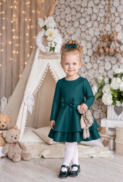 Šventinė neopreno suknelė ADELINA žalia