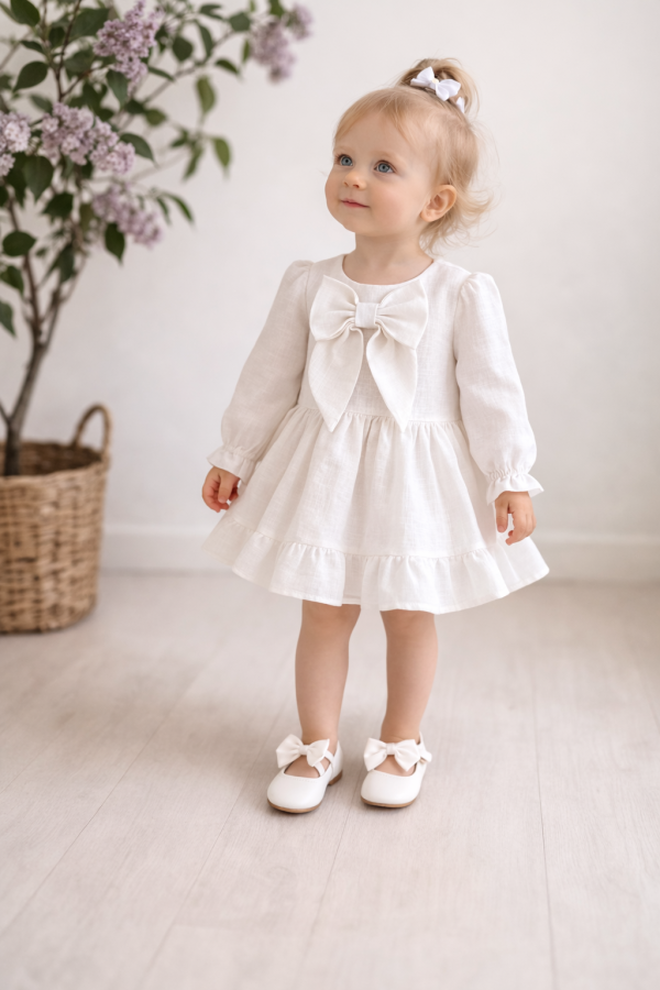 Lininė suknelė AURĖJA balta