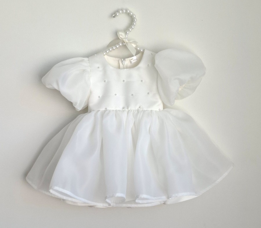 Organzos suknelė PERLA su kaspinu