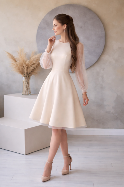 Proginė suknelė ELBA kreminė