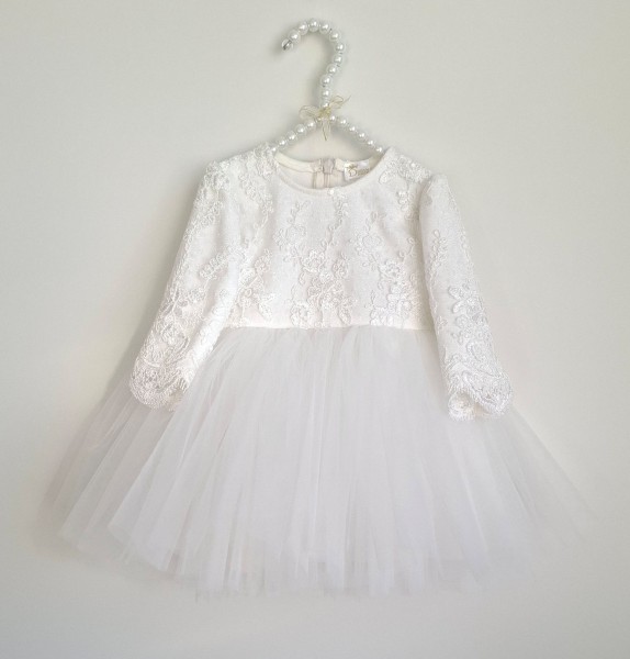 Tiulio suknelė PŪKAS ilgomis rankovėmis